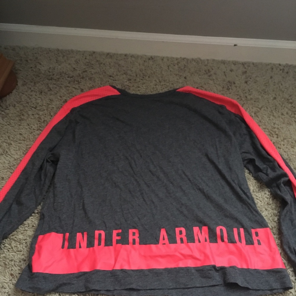 Cute Neon Pink and Grey Long Sleeve Shirt